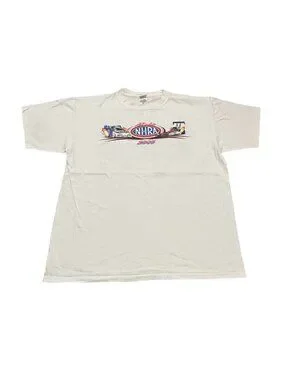 Anvil | Shirts | Vintage 205 Nhra Drag Racing Graphic T Shirt White ...